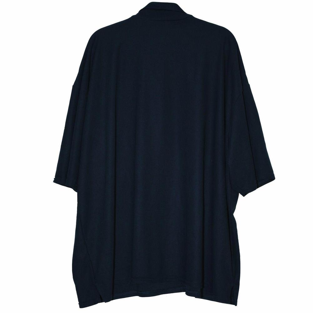 Gildan Mens Blue Polyester Polo Shirt Collared Buttons Logo Short Sleeves Sz 4XL - Picture 3 of 6